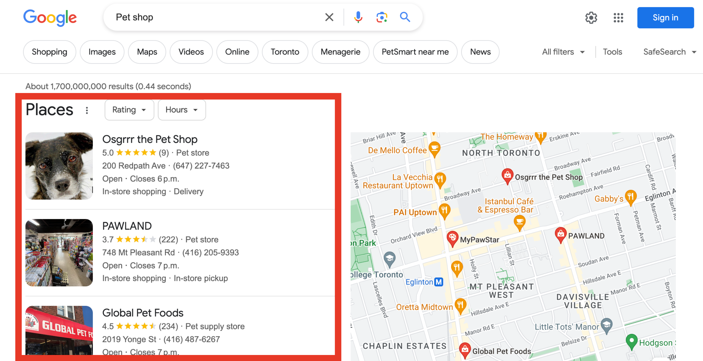 Google Paid Search - Local Service Ad Example